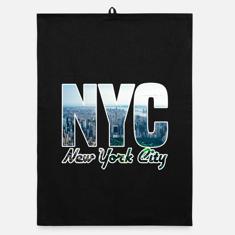 NYC Skyline Blockbuchstaben Organic Geschirrtuch