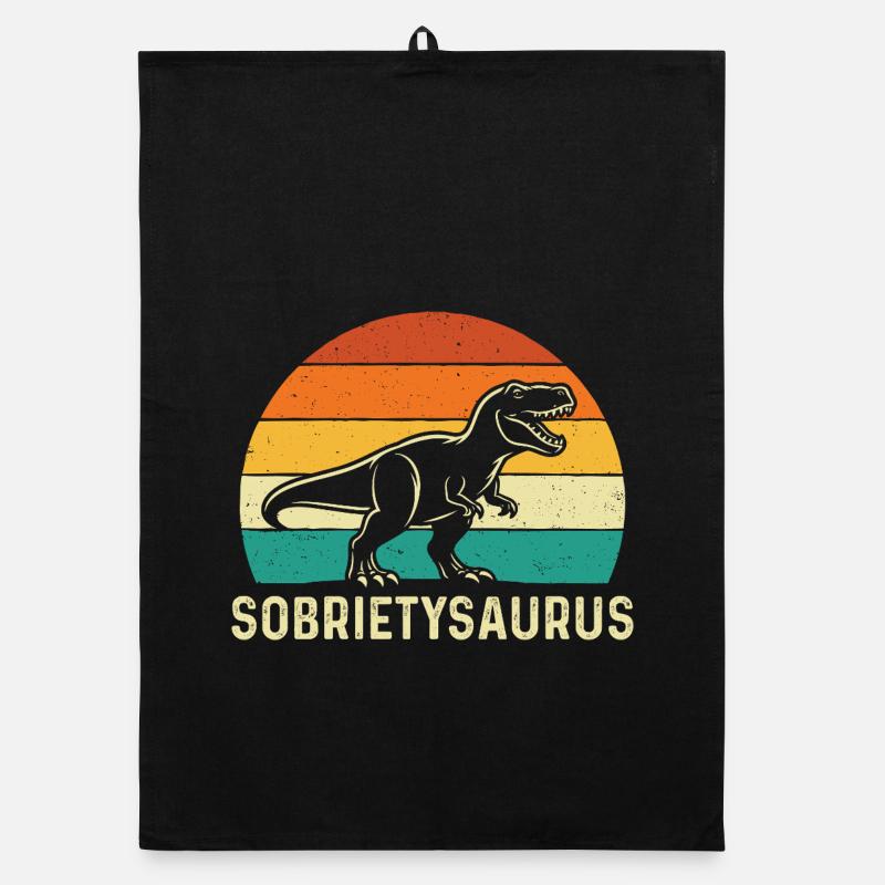 Sobrietysaurus Drôle de rétablissement sobre, AA NA Torchon bio