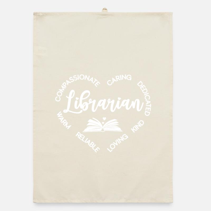 Librarian Book Reading Library Bookaholic Read Organic dish towel