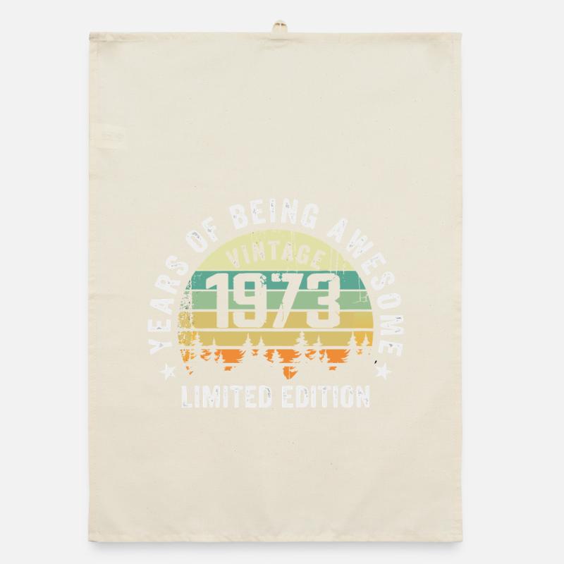 Legendary since 1973, Vintage Edition 1973 Retro Organic dish towel