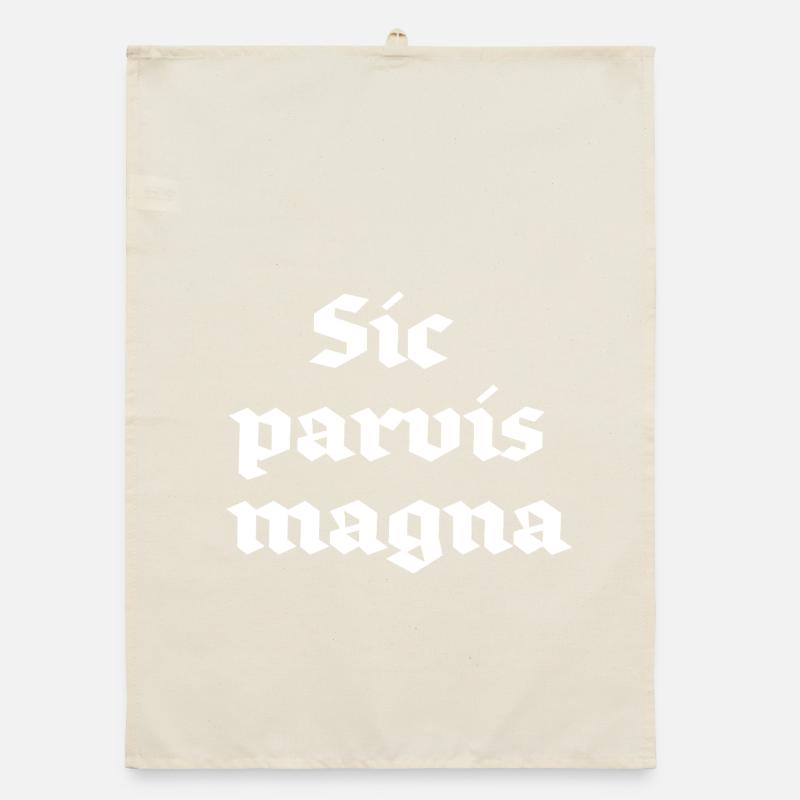 Sic parvis magna Organic dish towel