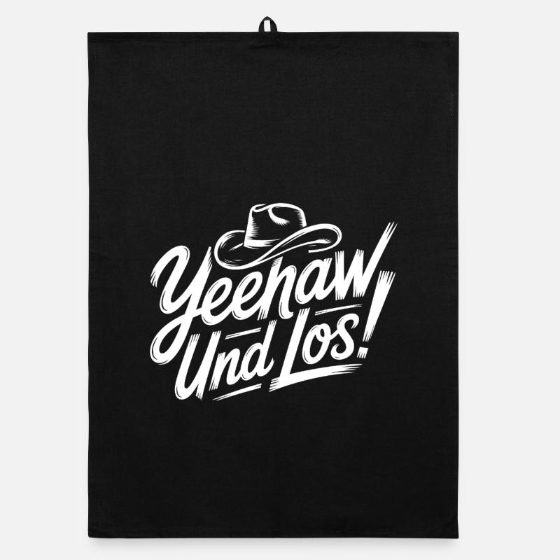 yes and go! Western Script Organic dish towel