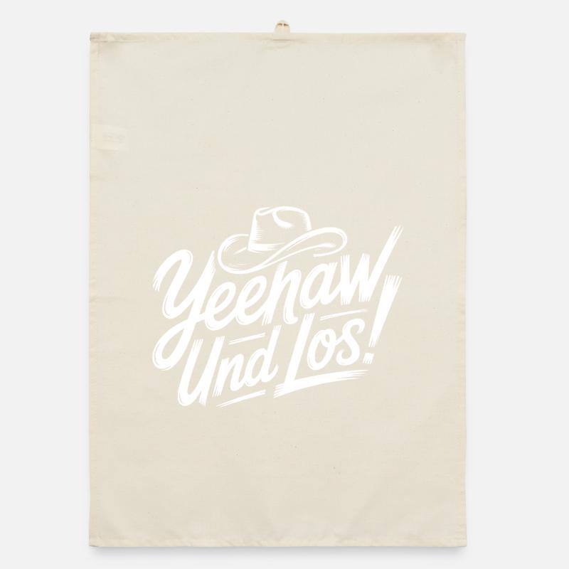 yes and go! Western Script Organic dish towel