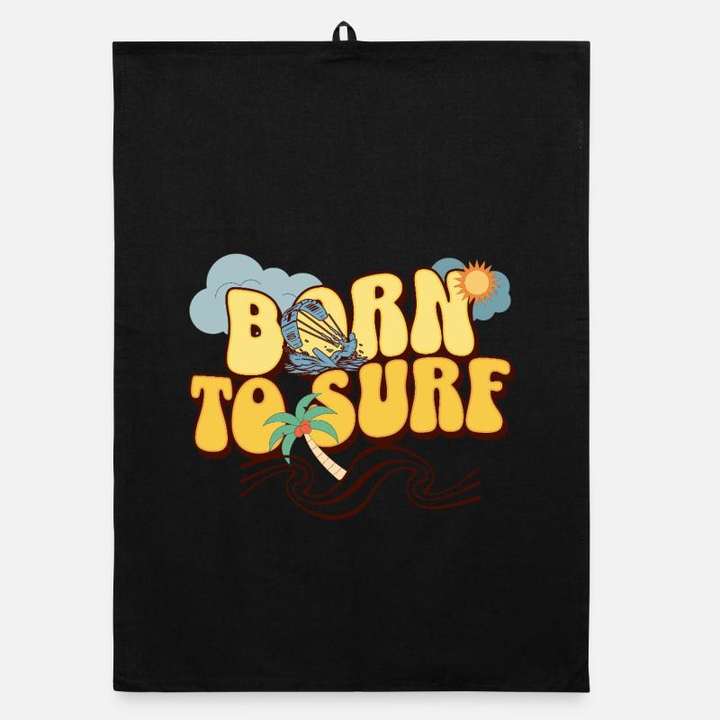 Né pour surfer Torchon bio