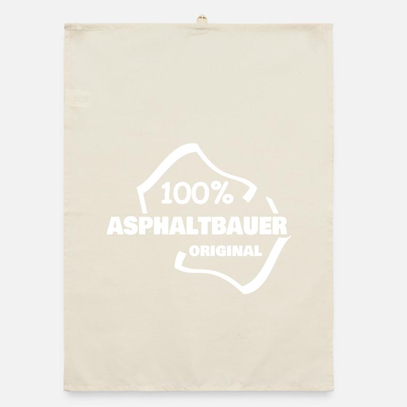 Arbeit Asphaltbauer Organic Geschirrtuch