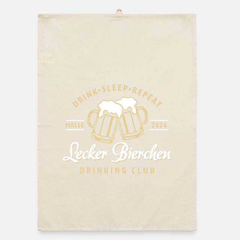 Malle 2026 - Lecker Bierchen Drinking Club Organic Geschirrtuch