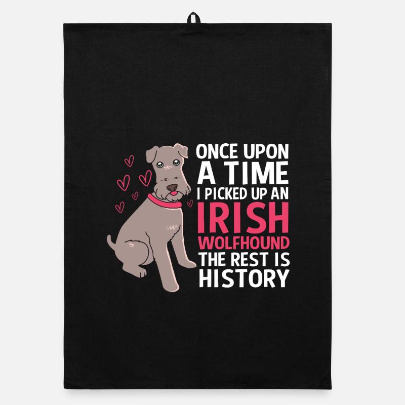 Irish wolfhound Organic dish towel
