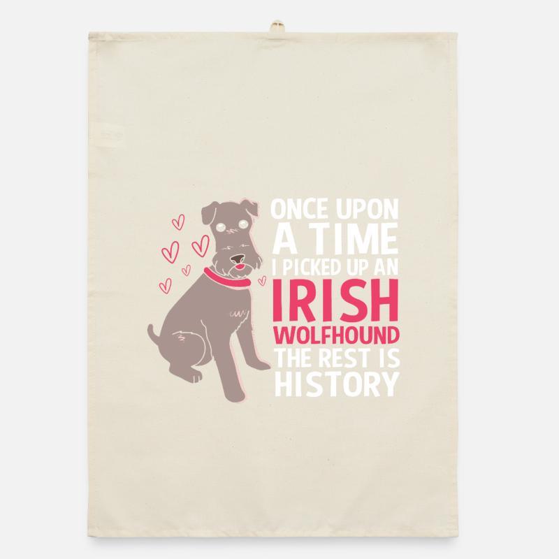 Irish wolfhound Organic dish towel