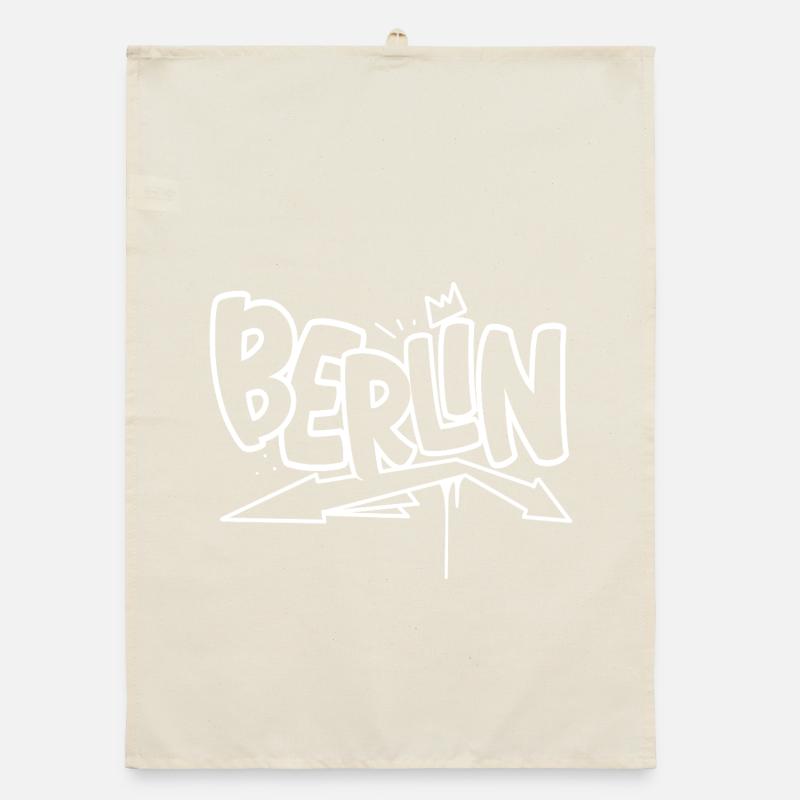 Berlin Graffiti Organic Geschirrtuch