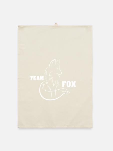 team fox fuchs symbol geschenk idee idea gift - Organic Geschirrtuch - Natur - Vorne