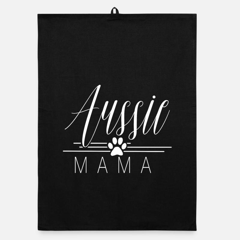 Australian Shepherd Aussie mom Organic dish towel