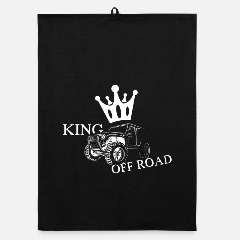 king offroad crown auto autos 4x4 krone Logo icon Organic Geschirrtuch