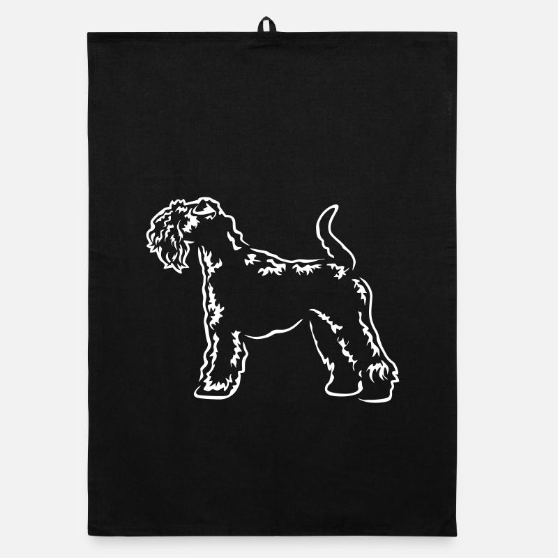 Kerry Blue Terrier « Édition Noire » Torchon bio