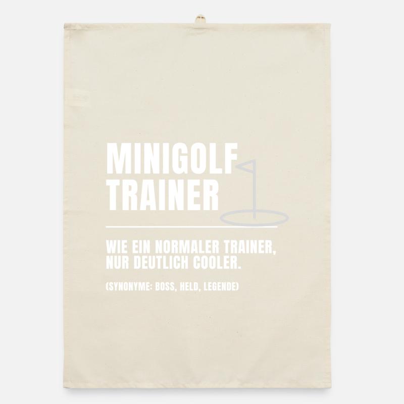 Minigolf Trainer Definition Organic Geschirrtuch