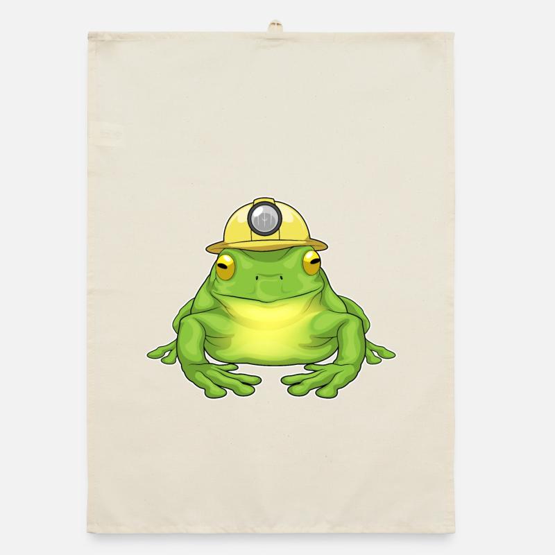 Frosch Bergbau Bergarbeiter Organic Geschirrtuch