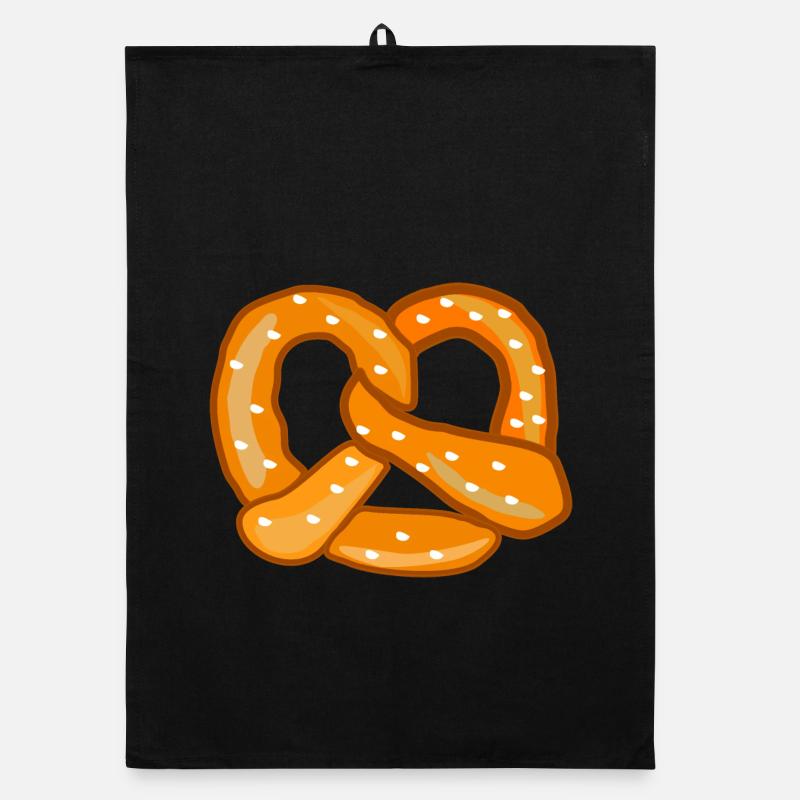 Brezel - Organic Geschirrtuch - Schwarz