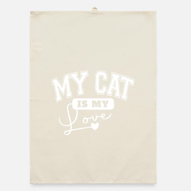 Mon chat est mon amour Torchon bio