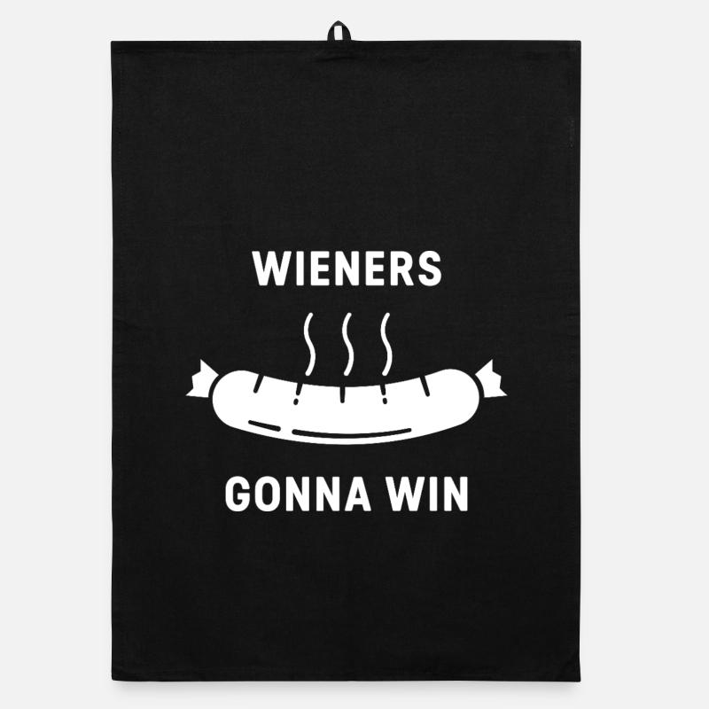 Wieners werden gewinnen | BBQ-Wurst Organic Geschirrtuch