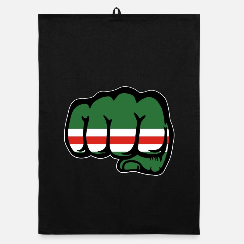 Tschetschenien Flagge Faust Organic Geschirrtuch