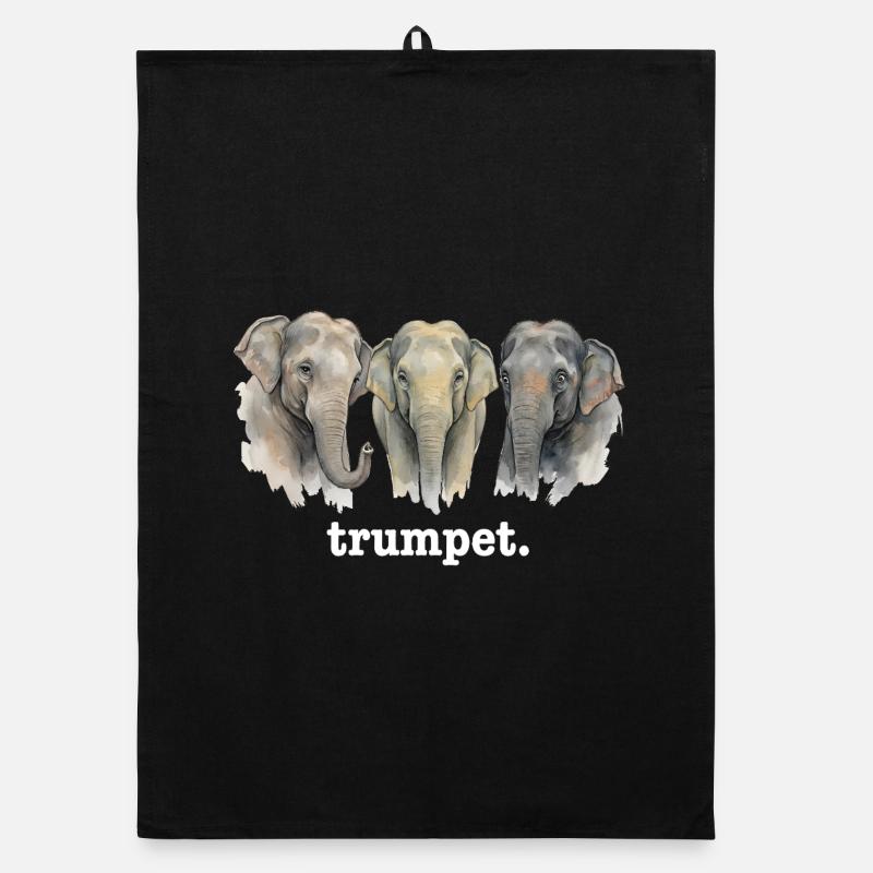Trompette d’éléphant Amusé drôle d’éléphants Tromp Torchon bio