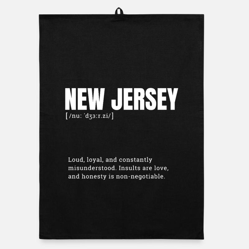 Conception de sweat à capuche New Jersey Word Art Torchon bio