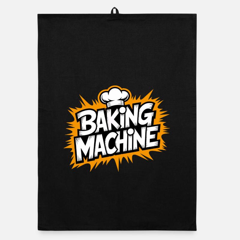 Baking Machine Fun Organic Geschirrtuch