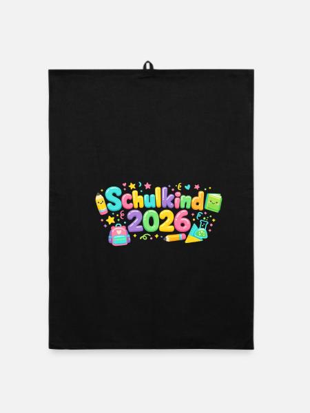 Don d’inscription scolaire 2026 - Torchon bio - noir - Devant