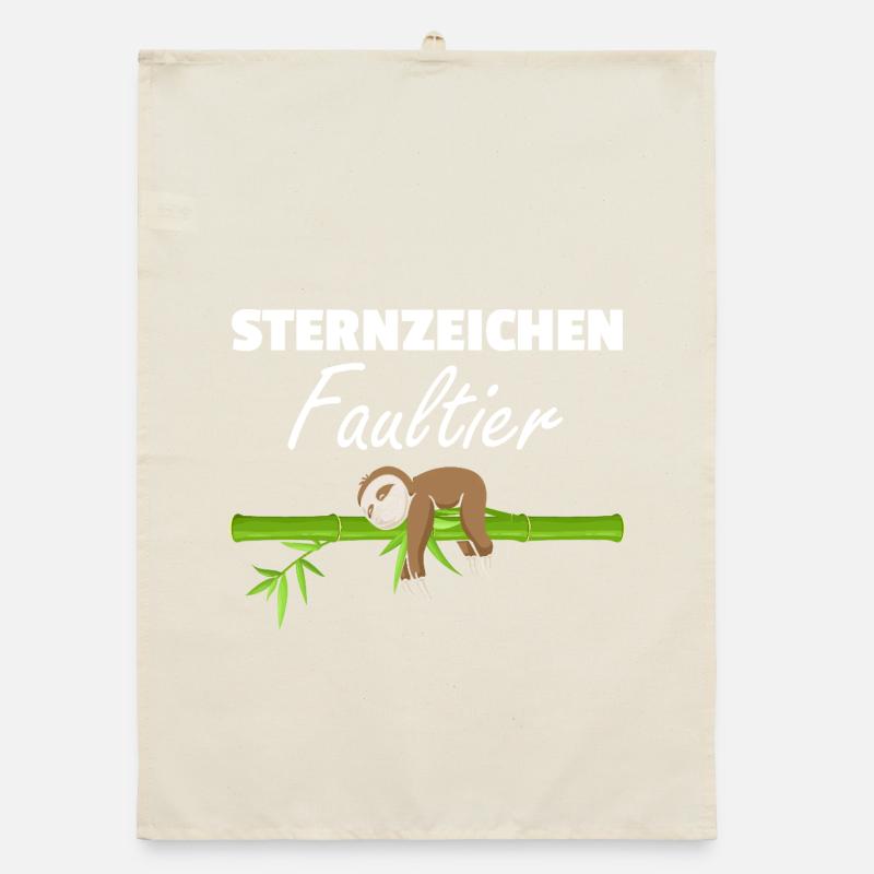 Sternzeichen Faultier Loading Organic Geschirrtuch