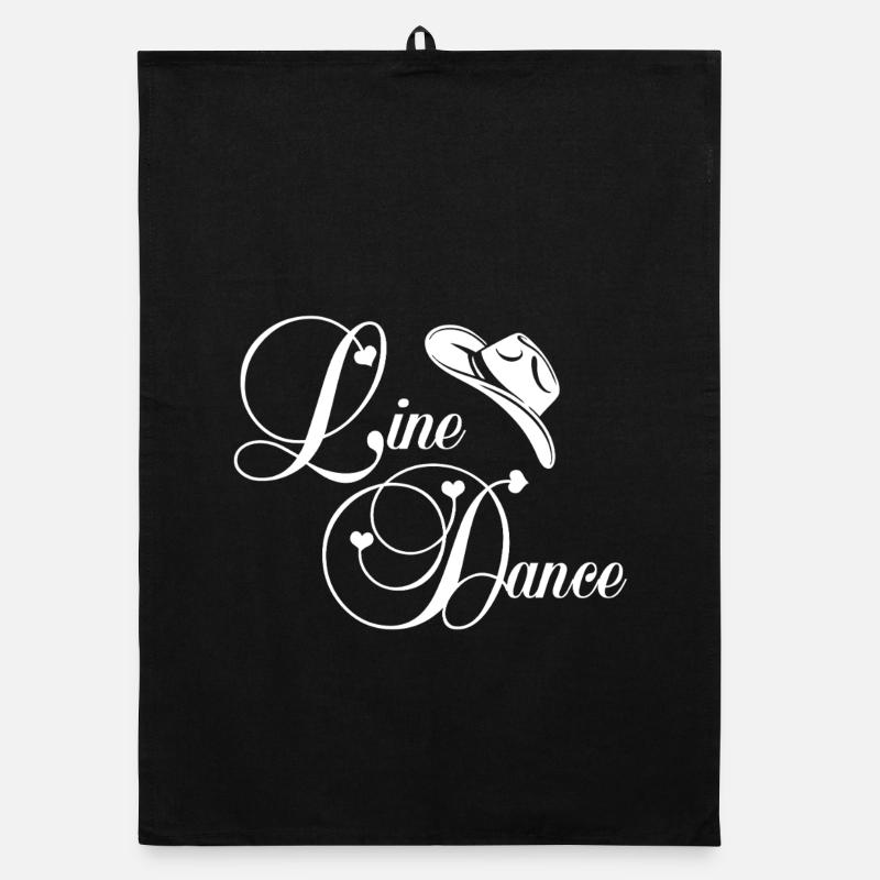 Line Dance Script Logo Organic dish towel