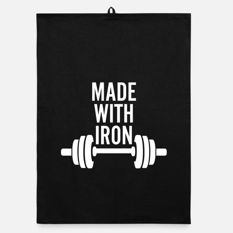 Fabriqué avec du fer Weightlifting Torchon bio