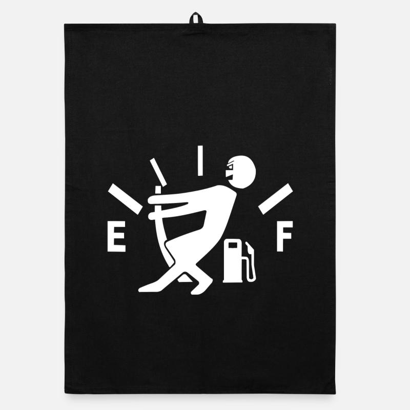 Empty fuel gauge Organic dish towel