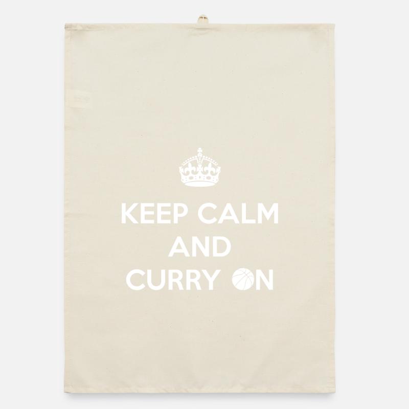 Keep Calm and Curry On Organic dish towel