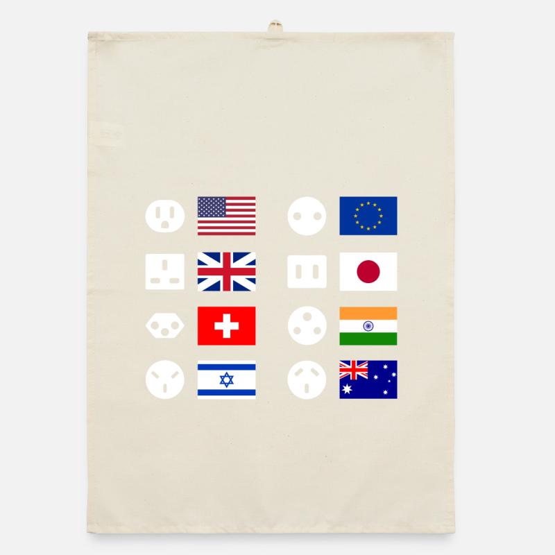 Plug Types Country Overview Organic dish towel