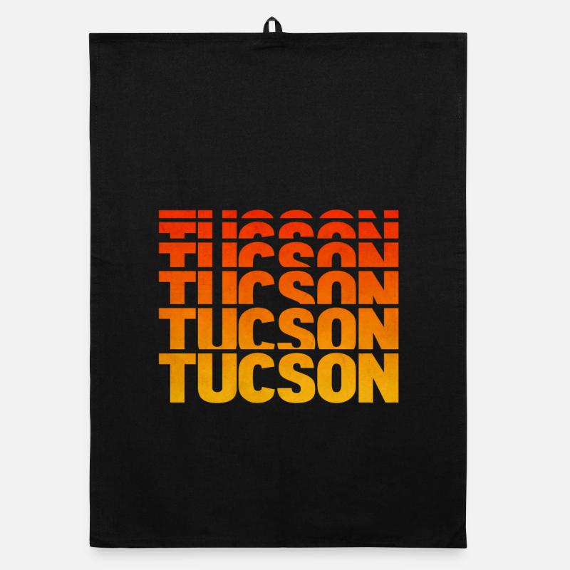 Tucson Gradient Block Typo Organic Geschirrtuch