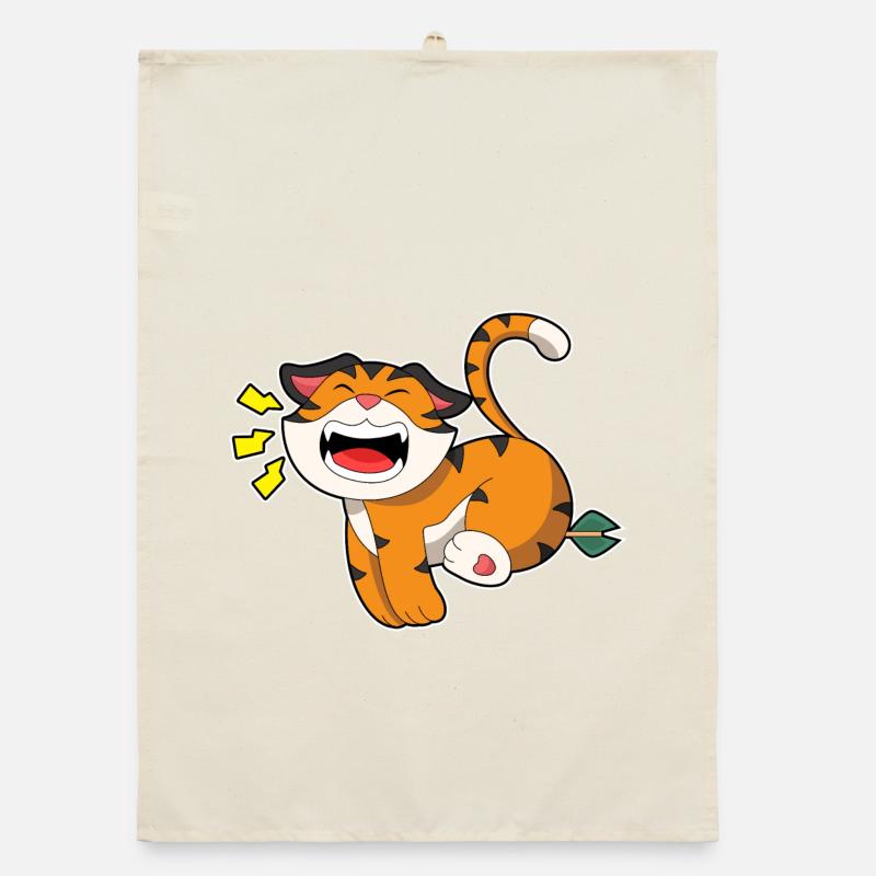 Tiger Archer Arrow Organic dish towel