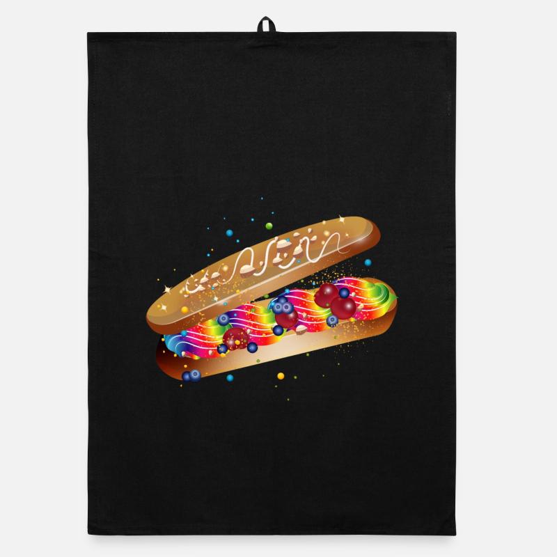 Illustration d’un éclair coloré rempli Torchon bio