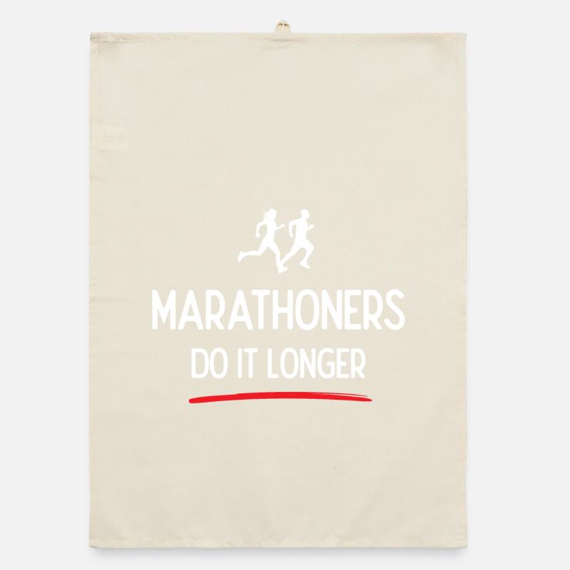 Marathoners Do It Longer Organic dish towel