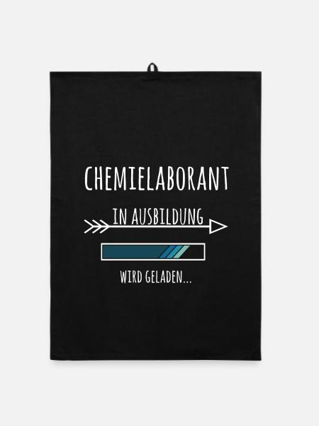 Chemielaborant Ausbildung Beruf Geschenk - Organic Geschirrtuch - Schwarz - Vorne