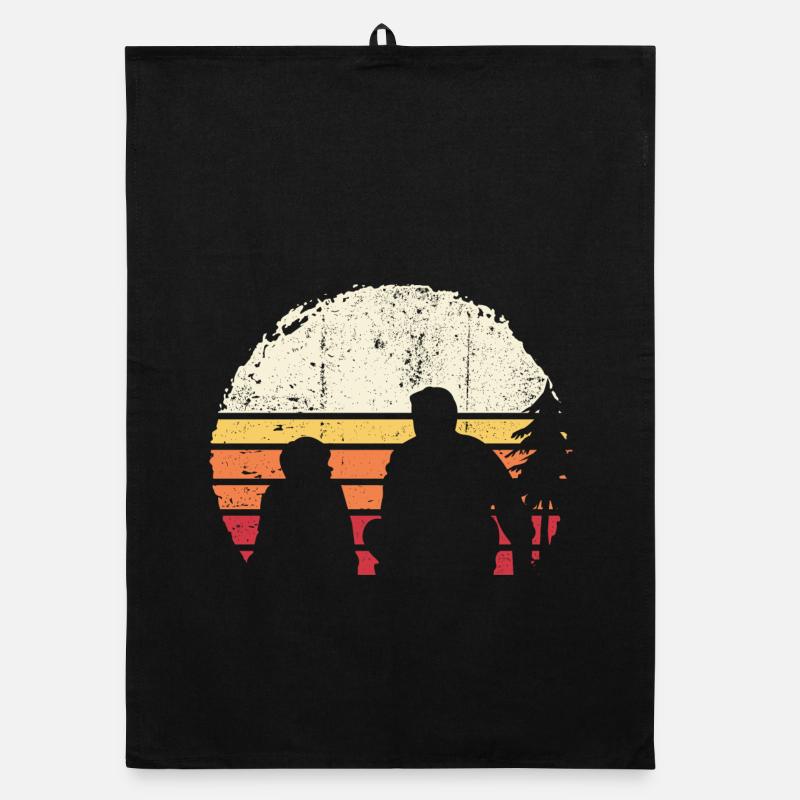 Silhouette de coucher de soleil sur la plage Torchon bio