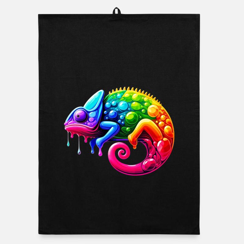 Chameleon - Organic dish towel - black