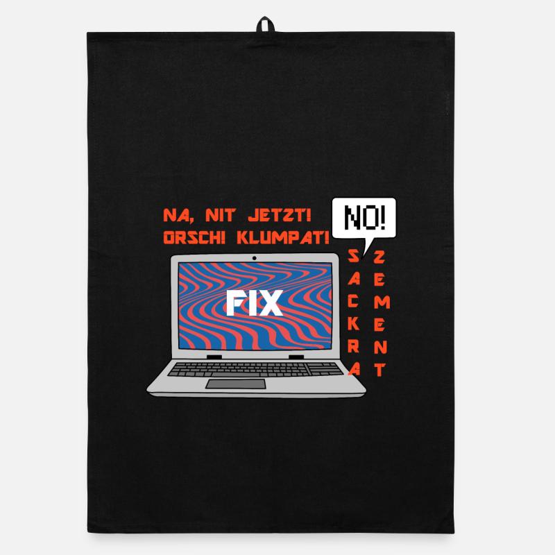 Kein Bild 🤬 Klumpat! Retro Computer Humor Design Organic Geschirrtuch