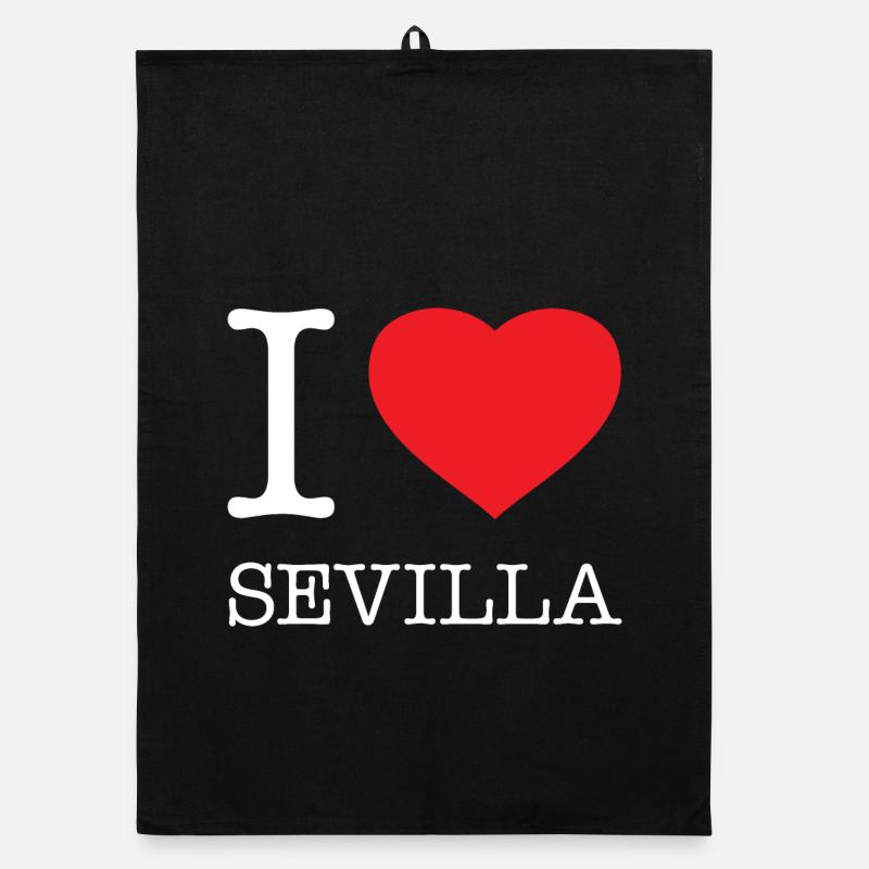I LOVE SEVILLA Spain Spanien Organic dish towel