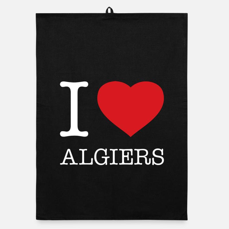 J’ADORE ALGER - Torchon bio - noir