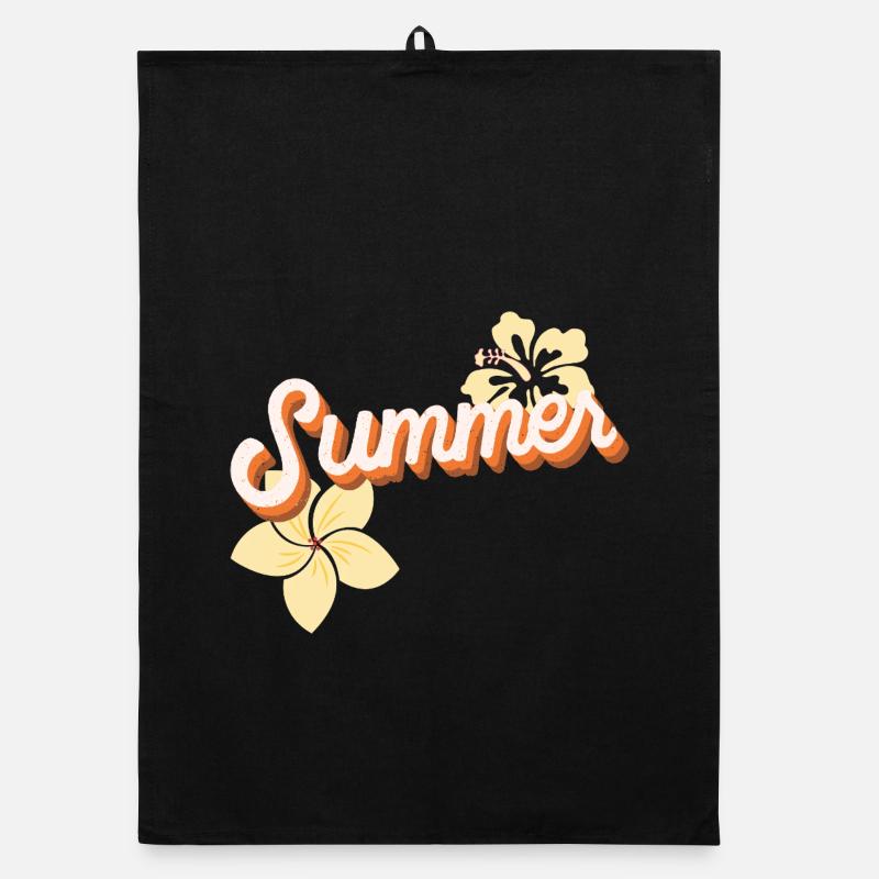 Summer Vibes – Blumenliebe & Sonnenschein Organic Geschirrtuch