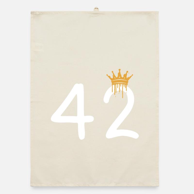 Graffiti numéro 42 avec couronne Torchon bio