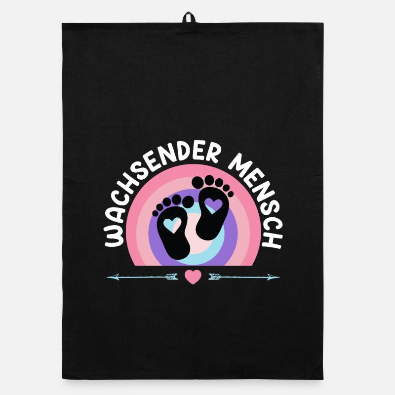 Expectant mother GROWING HUMAN Funny Organic dish towel