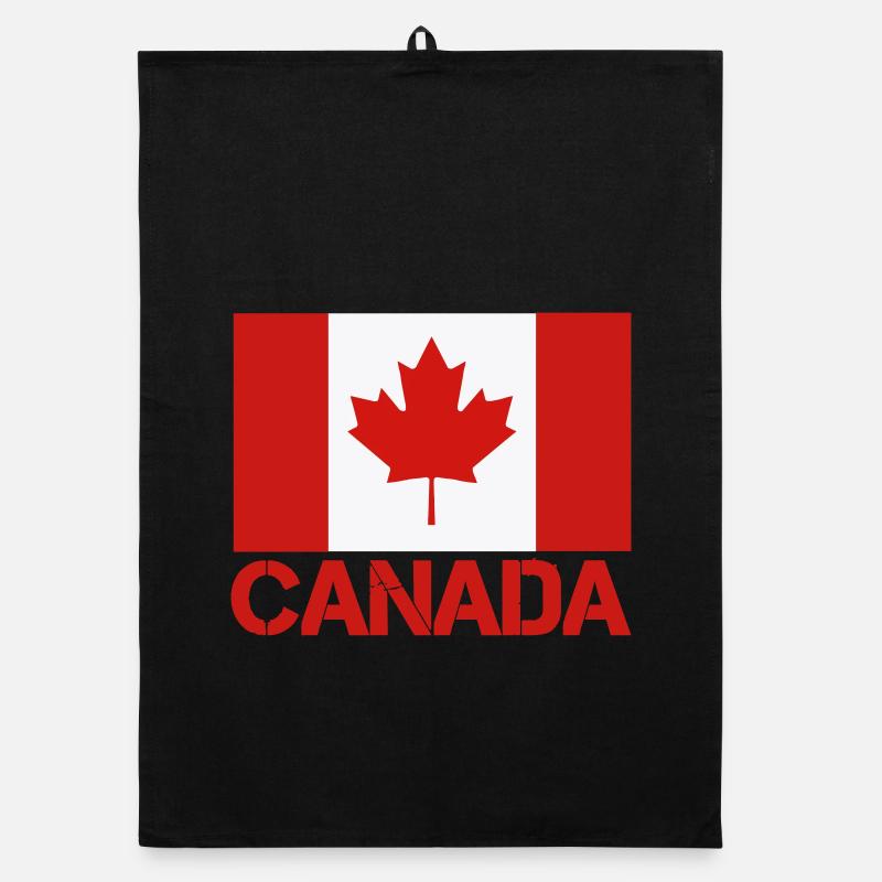 Drapeau de la feuille d’érable du Canada Torchon bio