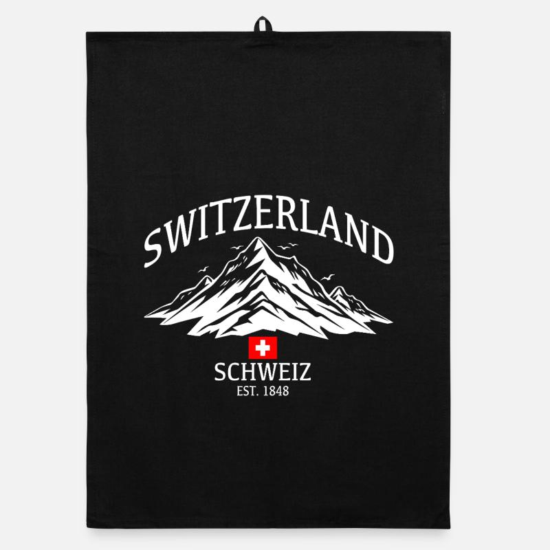 Schweiz swiss Est.1848 Organic Geschirrtuch