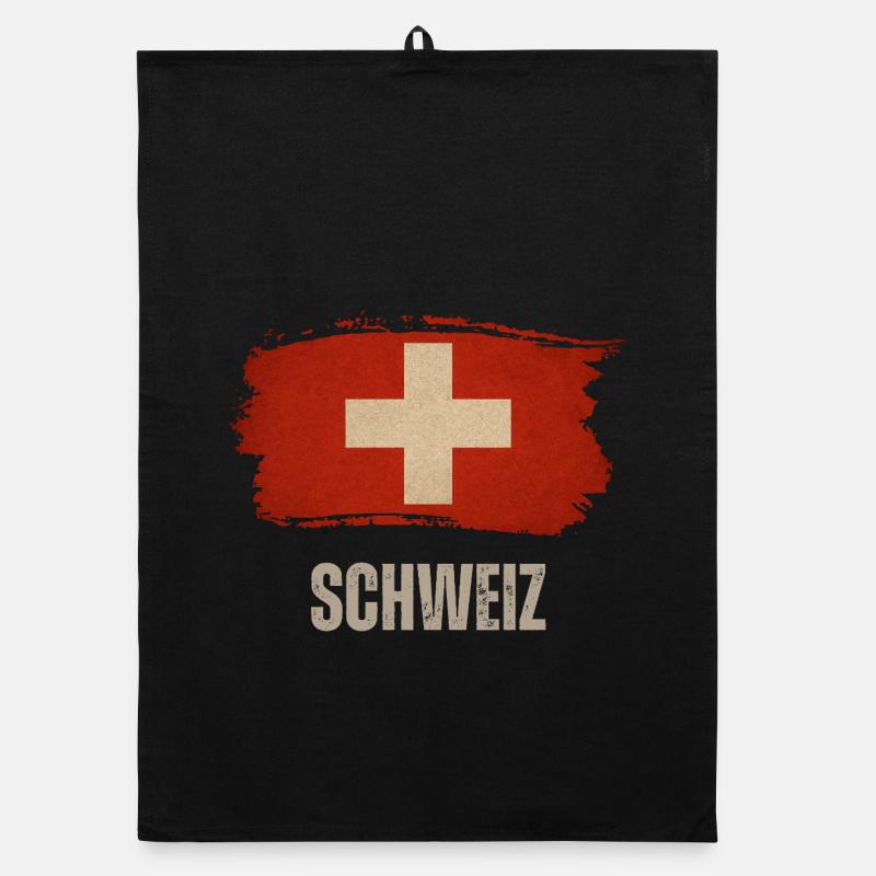 Drapeau de la Suisse, j’adore la Suisse Torchon bio