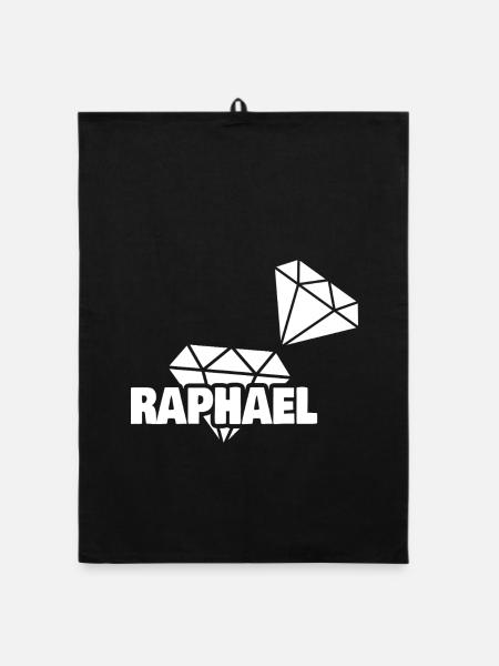 Raphael - Organic Geschirrtuch - Schwarz - Vorne